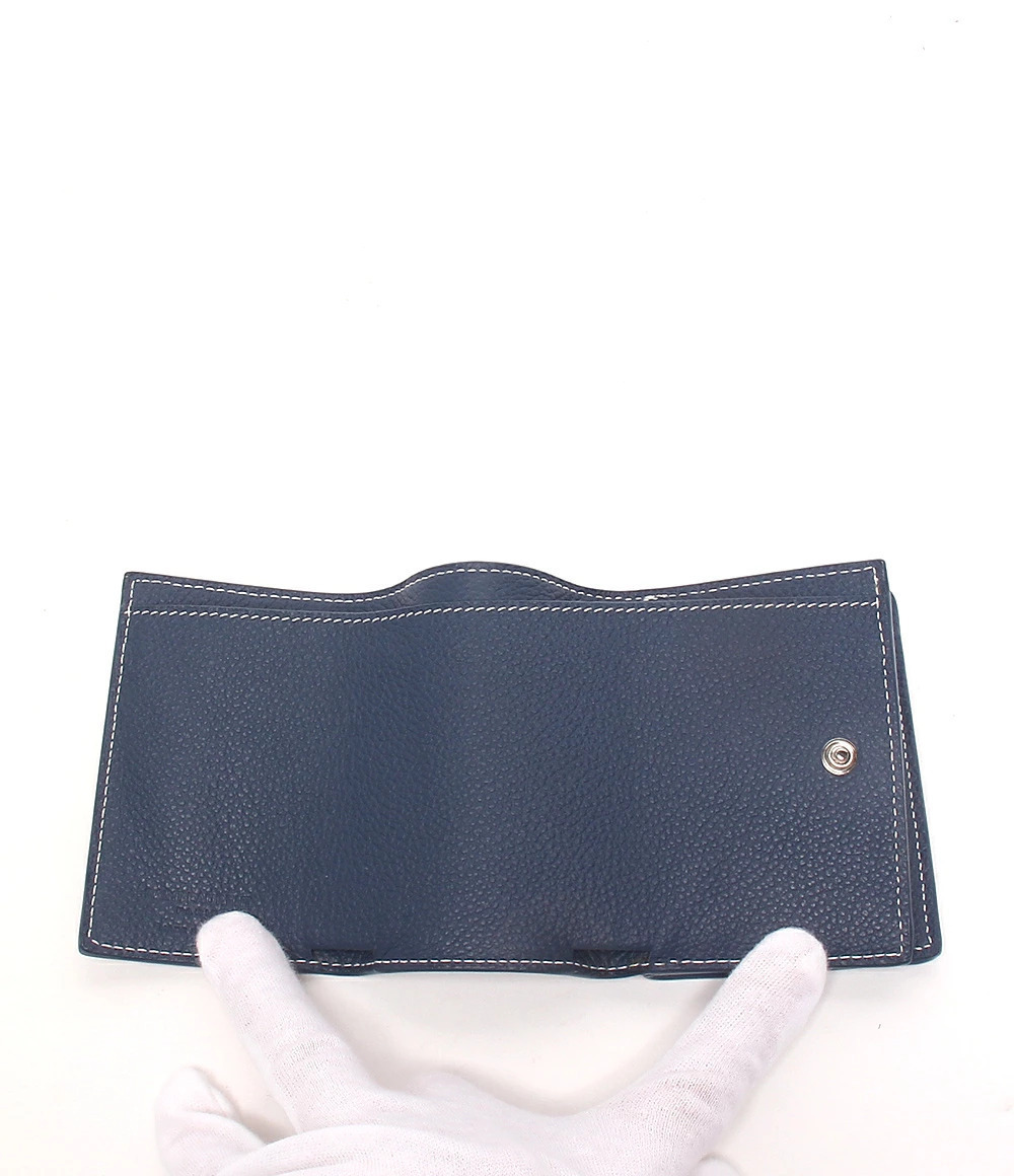 Saint Laurent trifold wallet compact Paris Black